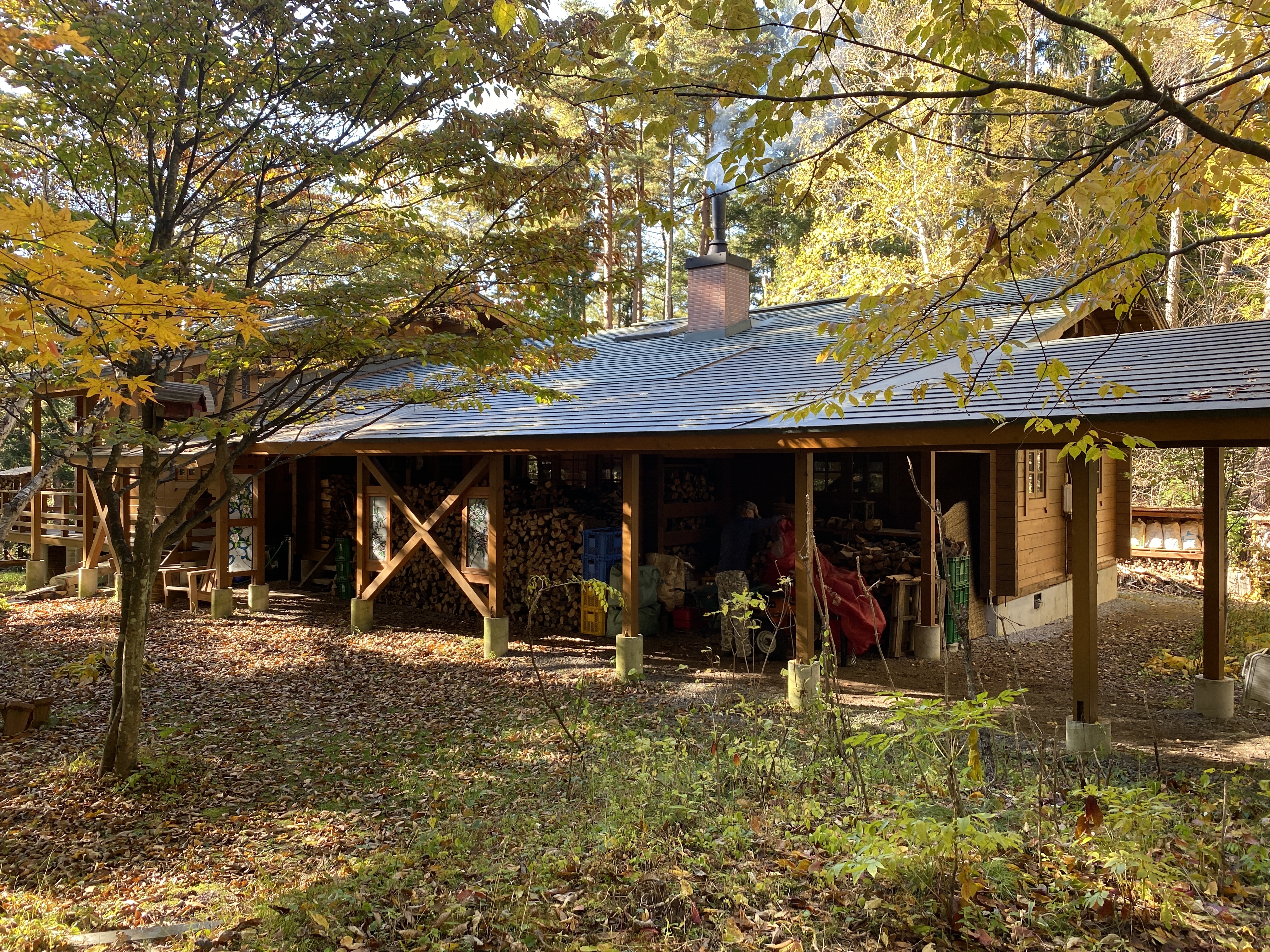 山小屋全景の写真